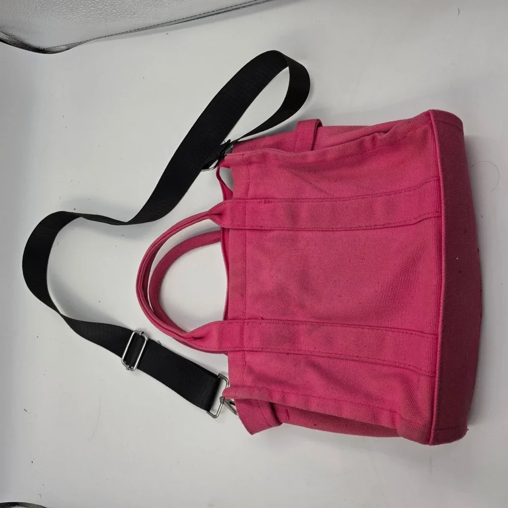 The Tote Bag Pink Canvas Crossbody Handbag Small Travel Satchel